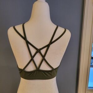 Sol and Mane Sports Bra Khaki Green Size M